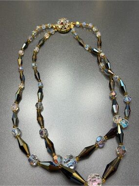 Vintage Austrian Crystal Bead Double-Strand Necklace